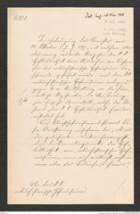 k.k. naturhistorisches Hofmuseum, Intendanzakten 1885-1896 (Hauer), Aktenzahl Z.453/1888, Seite 1